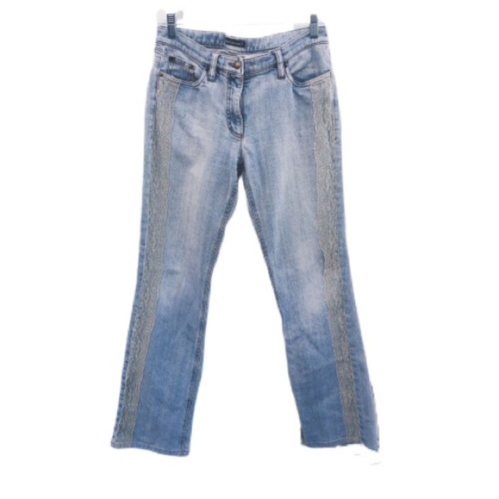 RARE Luisa Cerano Light Wash Lace Jeans - Size 8